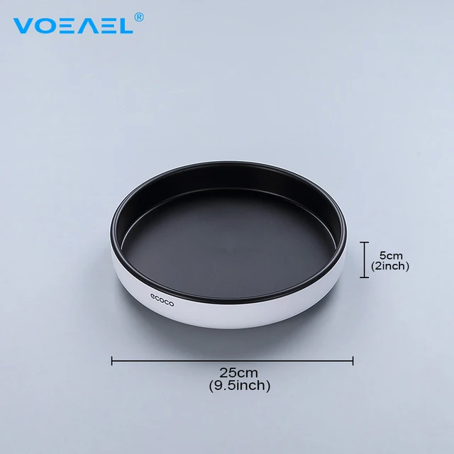 360° Rotating Spice Rack Organizer Seasoning Holder Kitchen Storage Tray Lazy Susans Home Supplies for Bathroom, Cabinets Small Black