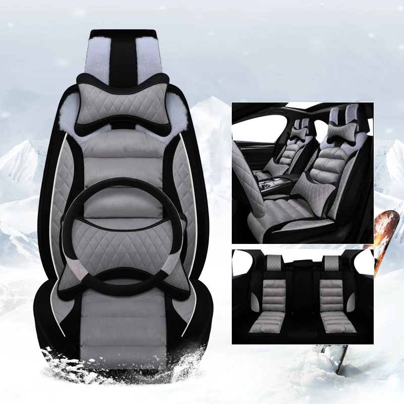 

Universal Winter Plush Car Seat Cover Warm seat Cushion For golf 4 5 6 Volkswagen polo sedan 6r 9n passat b5 b6 b7 accessories
