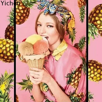 

fabric Real Silk Lining Real Silk Satin Will Pineapple 1.08 meter wide One 90% silk 10% spandex 19momme