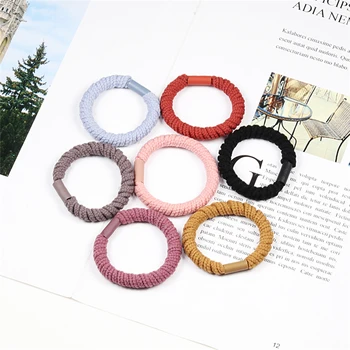 

6pcs/lot High Elastic Hair Bands Women Rubber Rings Girls Hair Accessories Candy Color Headband Hairties Fashion Nylon Hairband