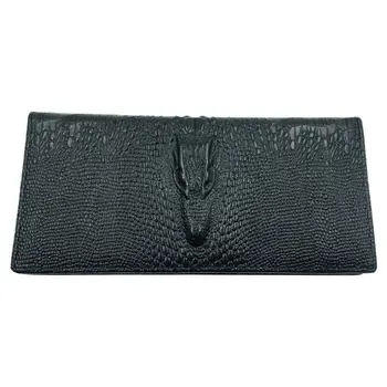

Men's Long Wallet Leather Fashion Grain Business Style for Cash Card Male Clutch