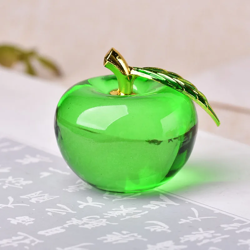 Apple Glass Ornaments Coloured Glaze Home Decoration Gift Souvenir