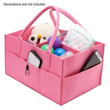 Корзина-органайзер, большая емкость, для кемпинга, много карманов, для покупок, сумка для подгузников, для хранения, для путешествий, для детей, переносная сумка, войлок, с ручкой