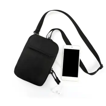 

Casual Bag Men Mini Solid Color Double Zippers Shoulder Bag Crossbody Phone Pouch Crossbody Bag Men