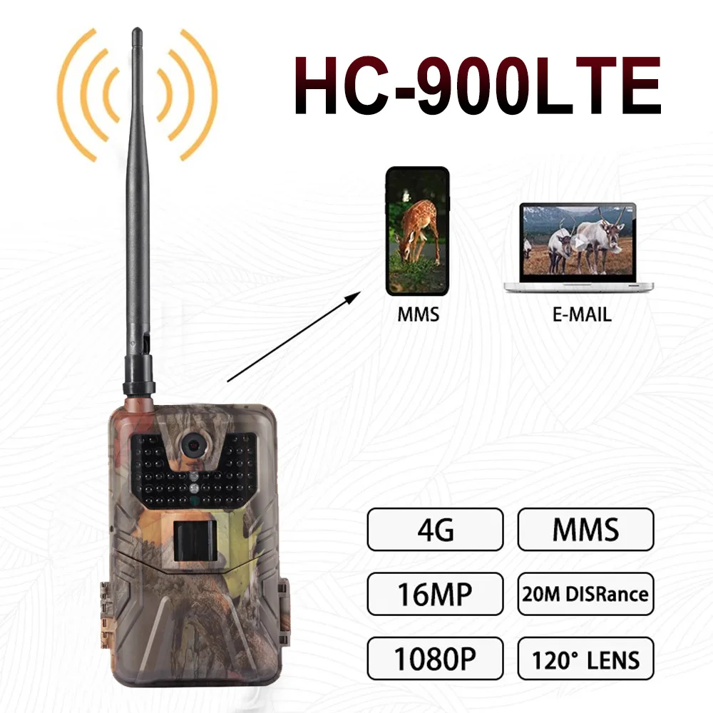 Фотоловушка 3G 4G фотоловушка для охоты с функцией ночного видения 20 МП 1080P HD MMS 0 3 нм