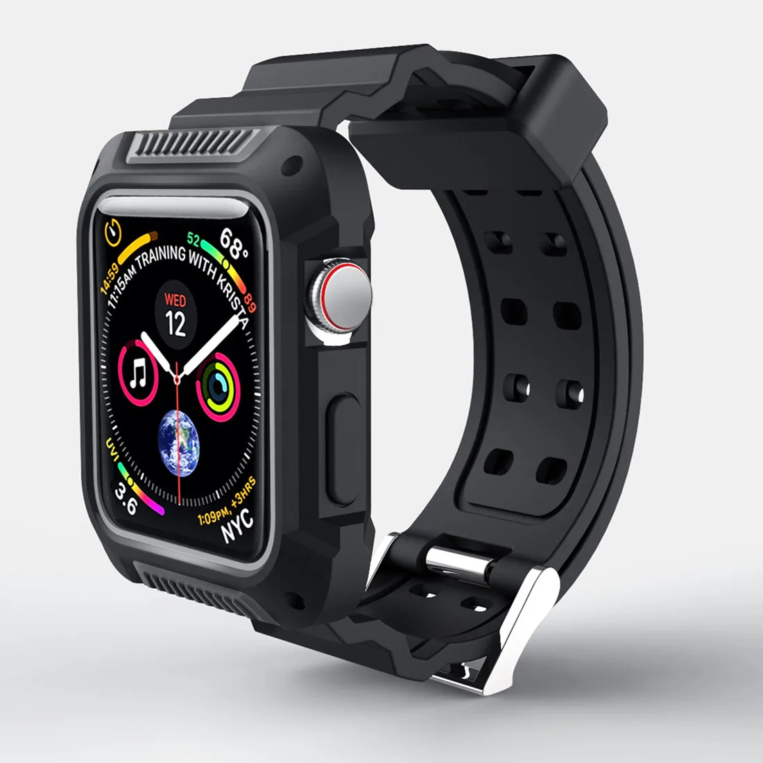 Чехол + ремешок для apple Watch band 4 (iwatch 5) 44 мм 40 watch 3 2 1 42 38 защитный чехол Аксессуары |