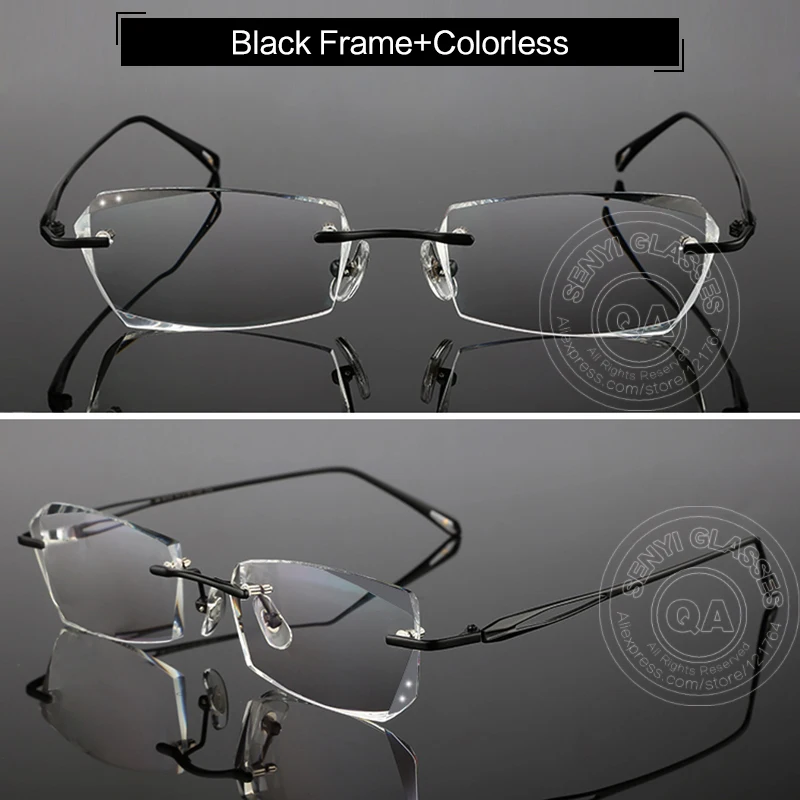 Titanium Frames Rimless Glasses prescription glasses Anti-Reflection For Men Eyeglasses Luxury Male Spectacle Prescription Computer Eye Glasses 651
