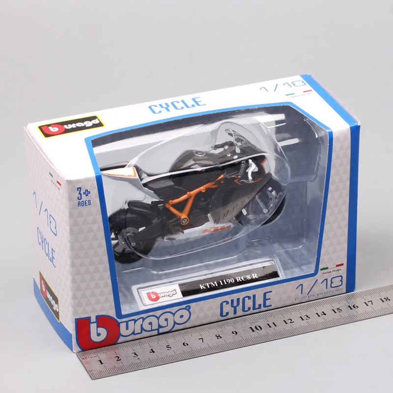 1:18 Масштаб Мини bburago KTM 1190 RC8 R спортивный велосипед литья под давлением модель игрушки superbike транспортные средства Мотоцикл цикл детский хобби сувенир