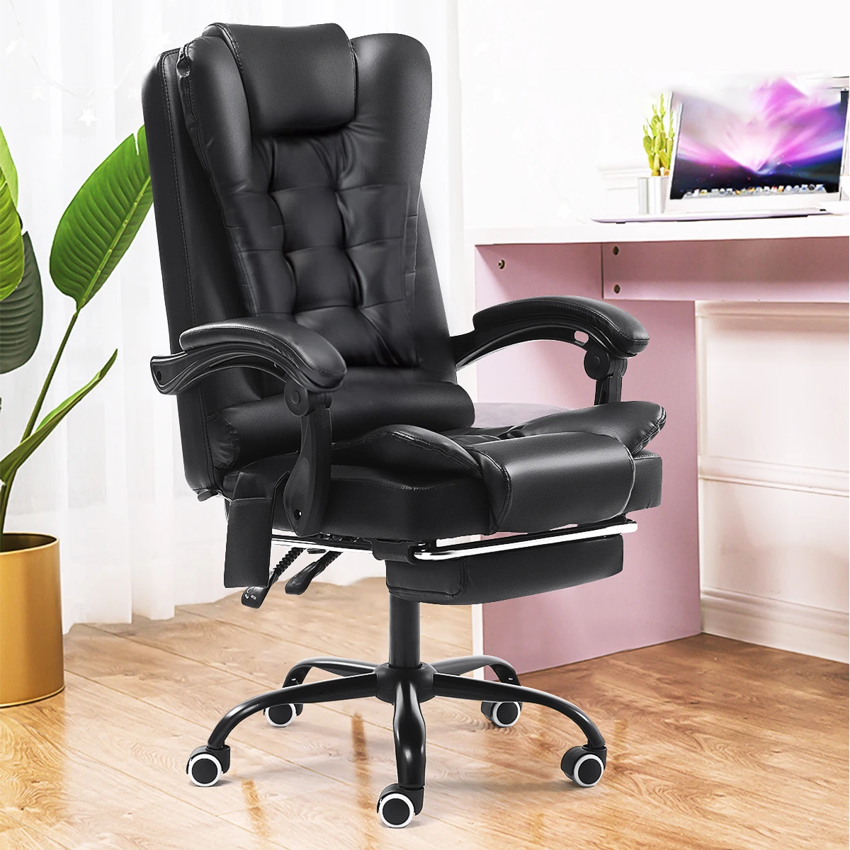 Computer Office Chair Gaming Home Leather Executive Swivel Gamer Chair Lifting Rotatable Armchair Footrest Adjustable Desk Chair Office Chairs Aliexpress
