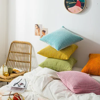 

Modern Simple Corn Kernels Cushion Cover Soft Solid Color Decorative Pillows For Sofa Bedroom Home Throw Pillow Cover 4 Sizes