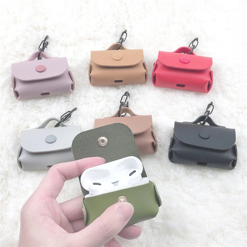 Защитный чехол из ПУ кожи для наушников AirPods Pro Bluetooth Мягкий защитный Air Pods