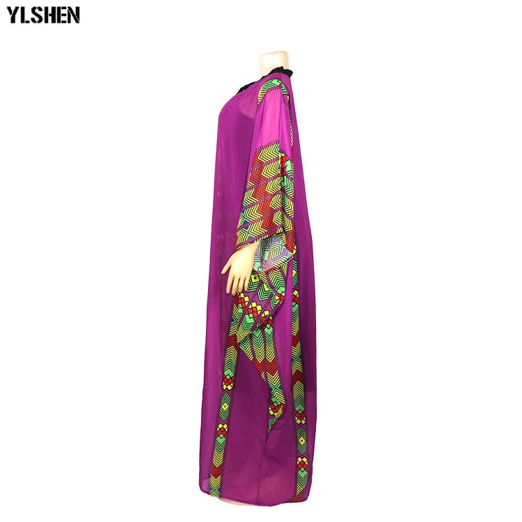 African Dresses For Women Clothes Dashiki Pearl Chiffon Africa Clothing 2019 High Quality Boubou Robe Africaine Party Long Dress 12