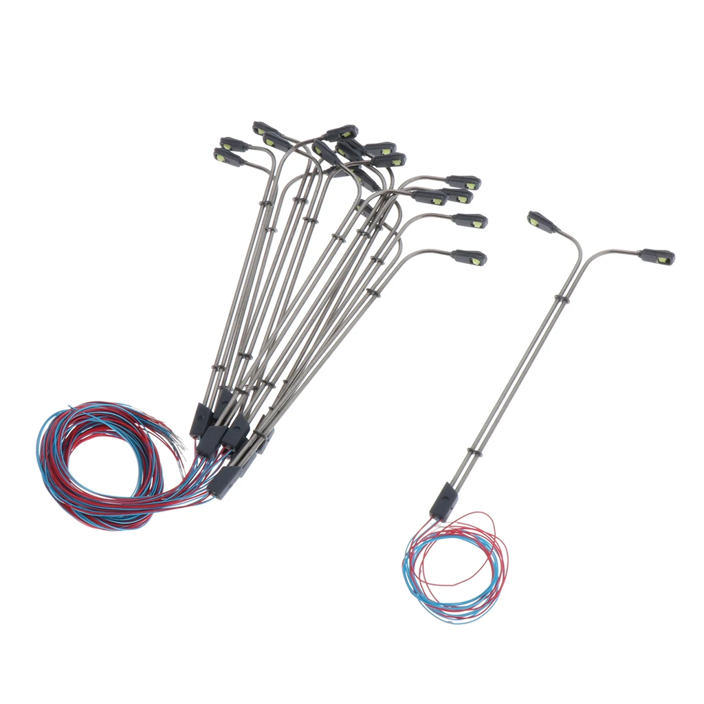 10x Model Railroad Lamppost Lamps Street LED Lights for HO OO N Z Scale 10x Model Railroad Lamppost Lamps Street LED Lights for HO OO N Z Scale