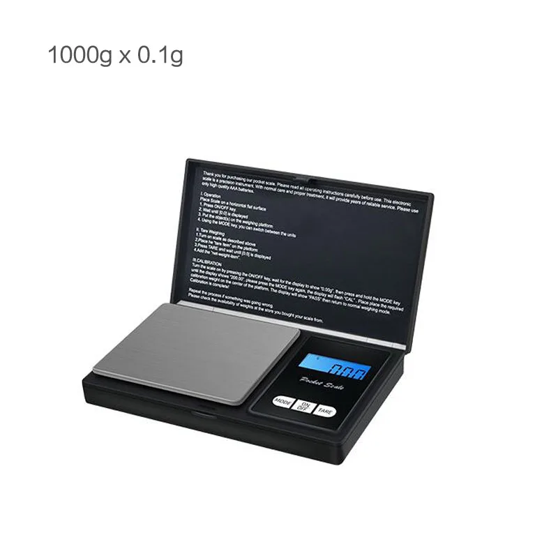 100 г 500 г 0,01 г Грамм Вес весы мини Персональные медицинские шкалы весы электронные цифровые карманные весы ювелирные весы - Цвет: 1000gx0.1g