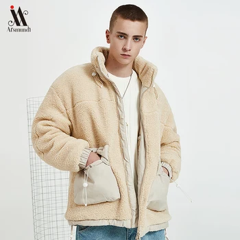 

2019Men Autumn Casual Warm Fleece Military Leather Jackets Parkas Men Winter Windproof Waterproof Outwear Parka Coat Men Jacket