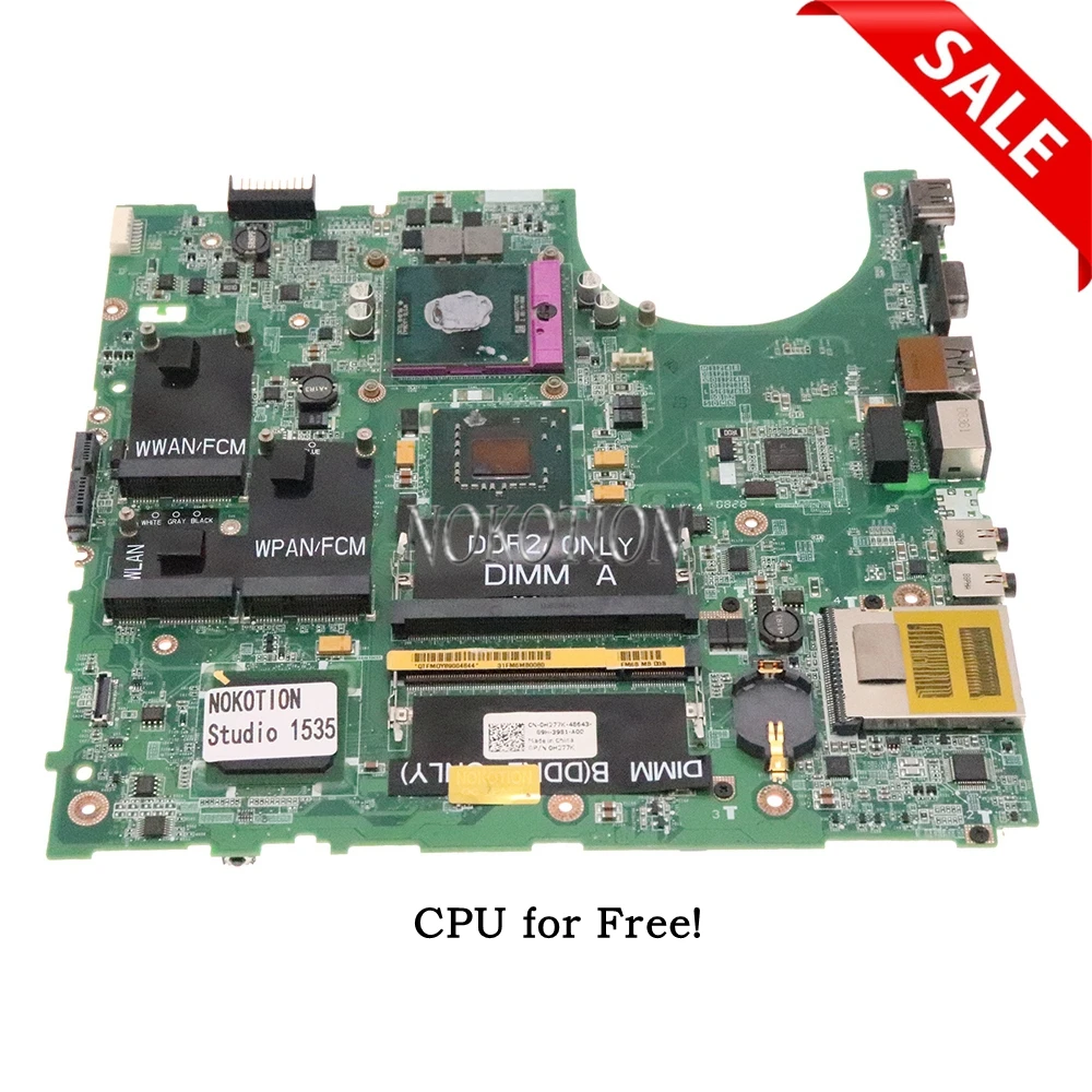 NOKOTION CN-0H277K 0H277K H277K Main board For Dell Studio 1535 Laptop Motherboard DDR2 With CPU | Компьютеры и офис