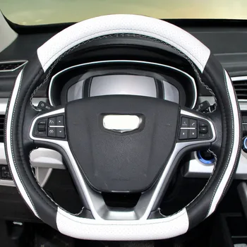 

D Shape ring Auto Steering Wheel Cover Flat bottom Car Steering wheel Hub Protector Cases For Audi R8 TT Volkswagen GOLF 7 POLO