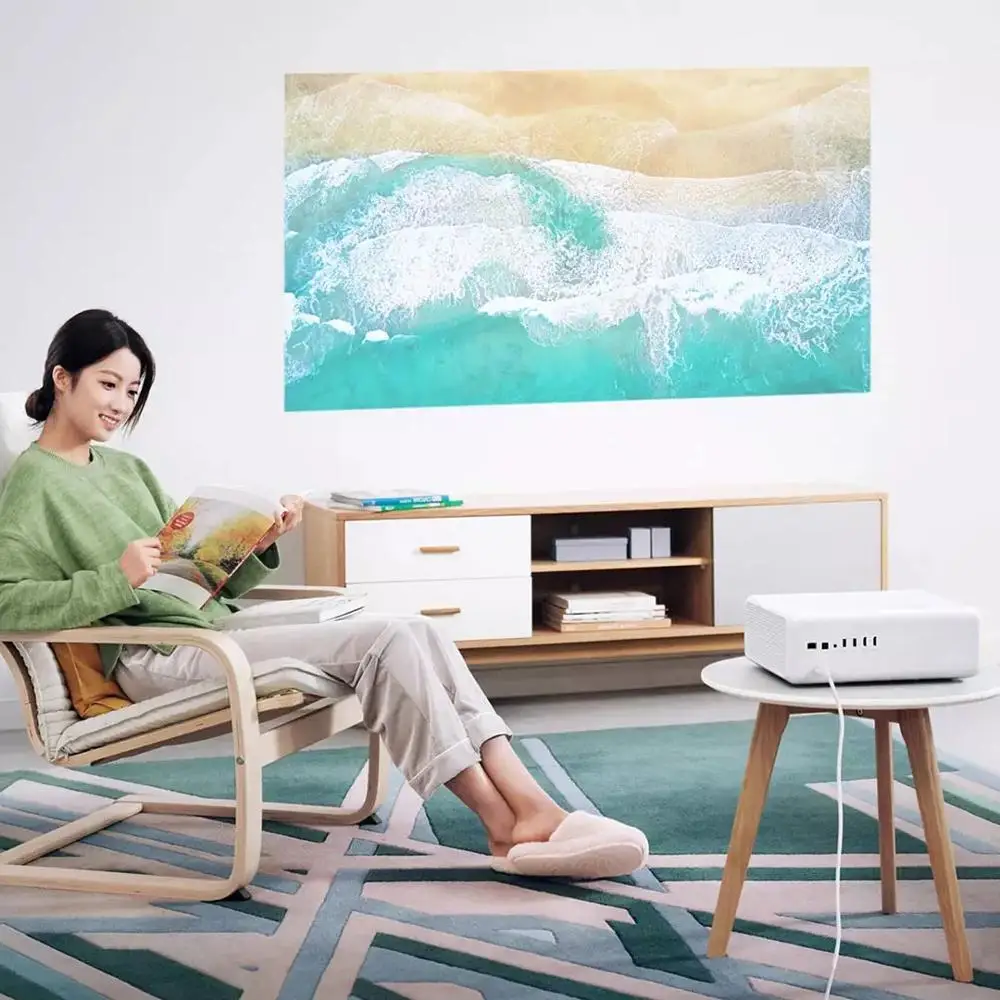  Original XIAOMI Mijia ALPD3.0 Laser Projector 2400 ANSI Lumens Resolution 150 Inch Screen Wifi blue