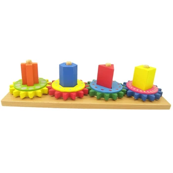

Wooden Shape Gear Shape Recognition Matching Toy Children Toy Puzzle Building Block Toy