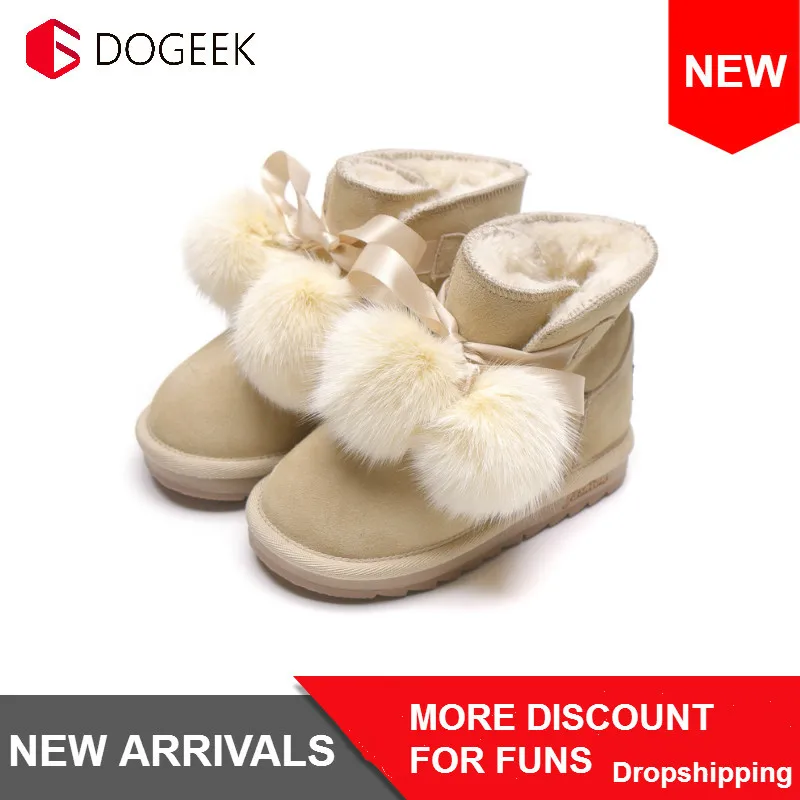 DOGEEK/осенне-зимние детские ботинки для мальчиков и девочек; Детские теплые уличные плюшевые ботинки; детские Студенческие повседневные короткие Ботинки martin; обувь