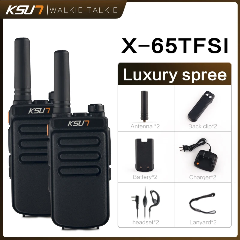 2 Pz Ksun X65 Talkie Walkie Scanner Uhf Bidirezionale Ham Radio Station Potente Ricevitore Radio Comunicador Dispositivo Wireless
