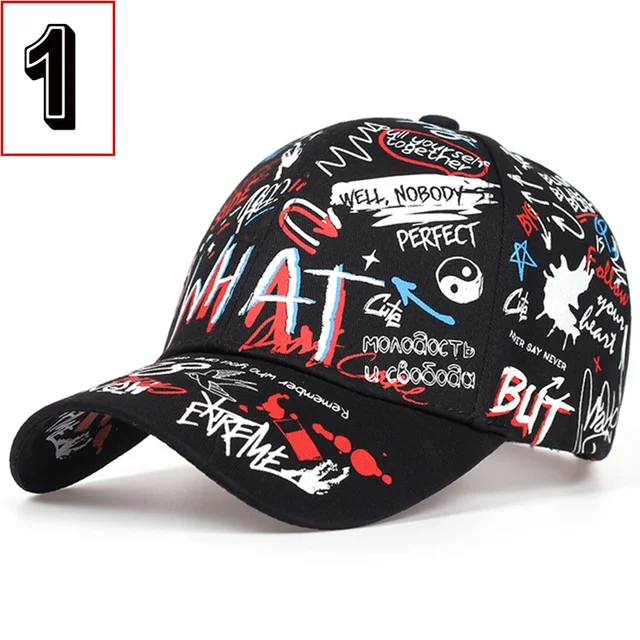 38 Styles Hot Graffiti Baseball Cap Women’s Hat Summer Sun Hat Cotton Men’s Baseball Cap Sports Cap Golf Cap Gorras Hombre 1