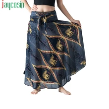 Женская юбка из тюля, Пляжная, с принтом, свободная, высокая талия, модная, Женская юбка, повседневная, дышащая, на бретелях, для девушек, размера плюс, юбка для вечеринки