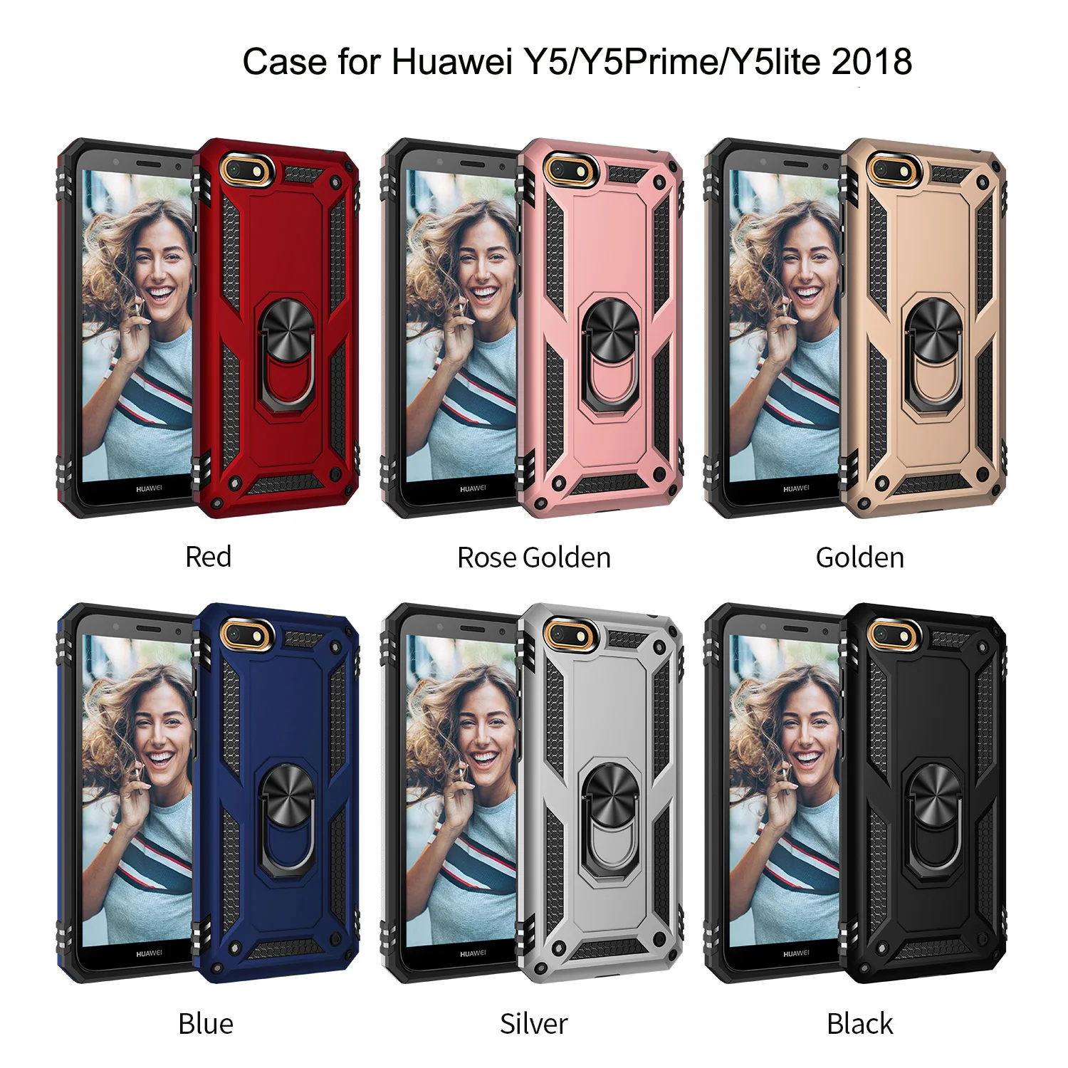 For Huawei Y5 2018 Y5Prime Y5lite Sergeant Armor Shockproof TPU + PC Protective Case with 360 Degree Rotation Holder |