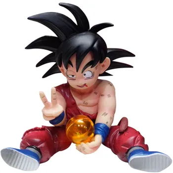 

Dragon Ball Final Victory Childhood Son Goku Battle Damage Sitting Posture Statue Action Figure Toy X2417