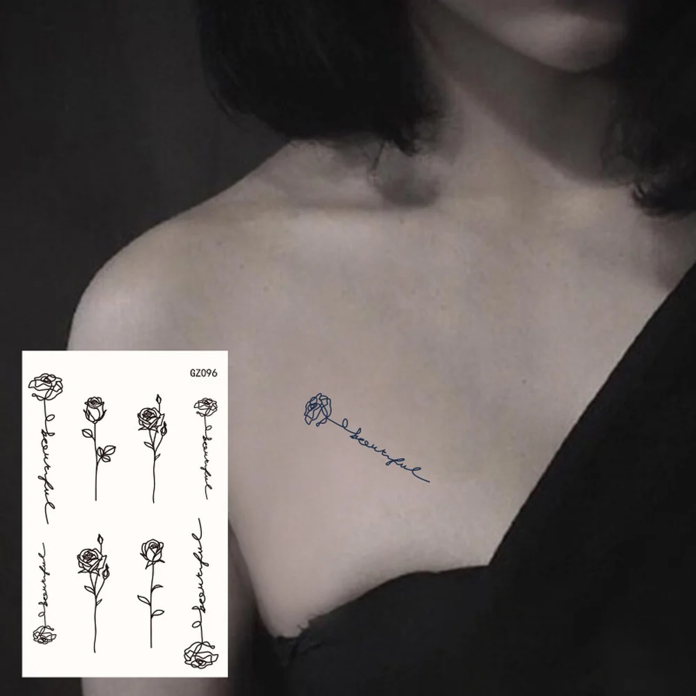 

Стойкая водостойкая Временная тату-наклейка Juice Ink, тату дракона тотем, татуировки с цветком розы, боди-арт, на руку, грудь, искусственные тату для женщин и мужчин