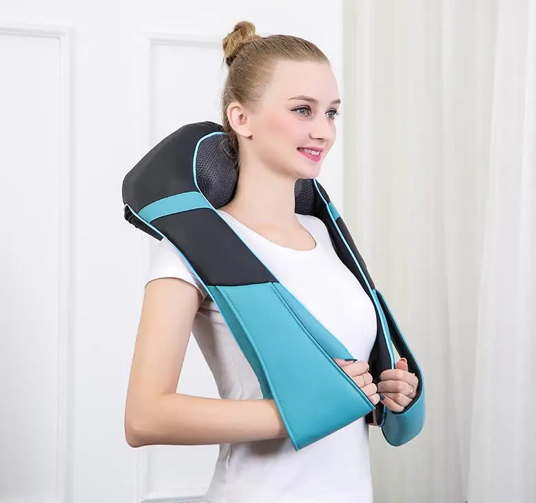  Newest Neck Massager 16 Massage Rollers 3D Kneading Massage Heating Direction Adjustable 3 Strength