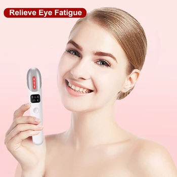 

Mini Electric Vibration Eye Face Massager EMS Red Light Therapy Hot Anti-Ageing Eye Wrinkle Dark Circle Removal Beauty Care Pen