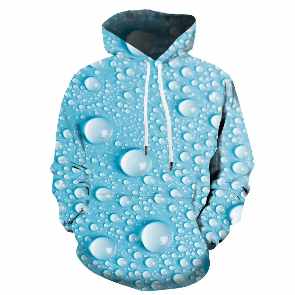 

3d Hoodies Raindrop Sweatshirts men Blue Hoodie Print Retro 3d Printed Novel Hoody Anime Unisex Hip Hop Pullover New Sexy