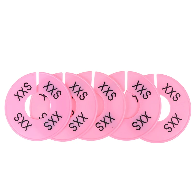 pink 5 шт./лот, пластиковые разделители для одежды, круглые вешалки, разделители для одежды, бирки для одежды, маркировочное кольцо - Цвет: pink