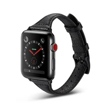 Высокое Качество ремешок для apple watch, 38 мм, ремешок, 40 мм 42 44 мм наручных часов iwatch, ремешок 5/4/3/2/1 тонкий кожаный браслет ремешок на запястье
