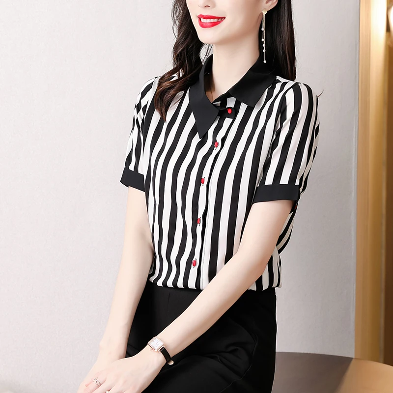 Korean Womens Shirt Silk Blouses for 