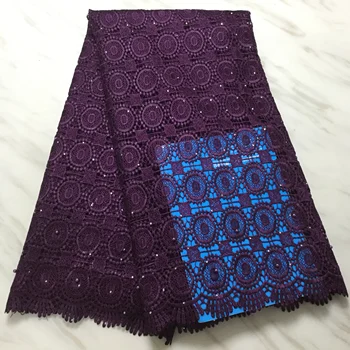 

Hot Sale Nigerian Laces Fabrics Beads Rhinestones African Milk Silk Lace Fabric Wedding African French Net Lace Fabric 5 Yards