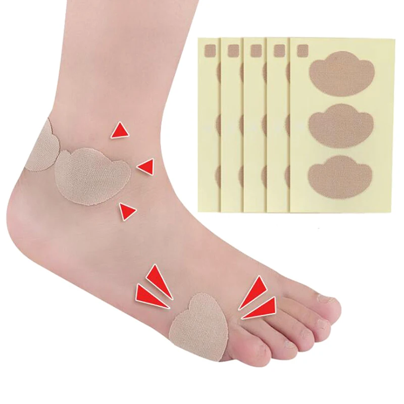 4 Sheets/12pcs Foot Care Stickers Foot Care Tool Gel Shoes Stickers Skin Silicone Relief Plaster Blister Patch Heel Protector