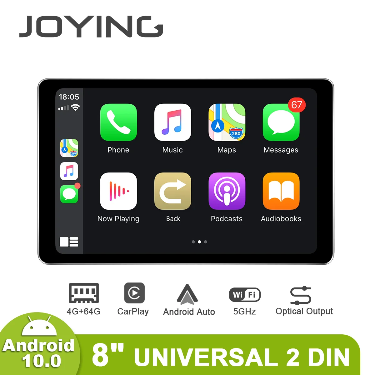 Автомобильный мультимедийный плеер Joying универсальная стерео-система на Android 10 с