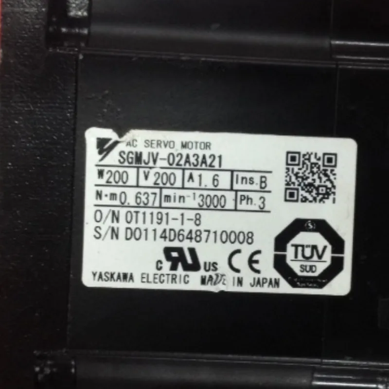 Использованный протестированный рабочий SGMJV-02A3A21 сервомотором переменного тока