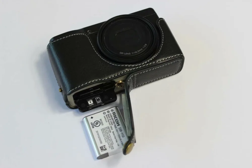 Натуральная Воловья кожа корпуса для половины камеры база для Ricoh GR3 GRIII с отверстием батареи