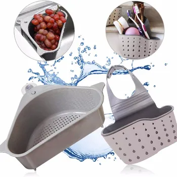 

2pc Kitchen Sink Shelf Sponge Drain Rack Multifunctional Storage Rack Multipurpose Washing Bowl Sponge Cloth Storage Holder