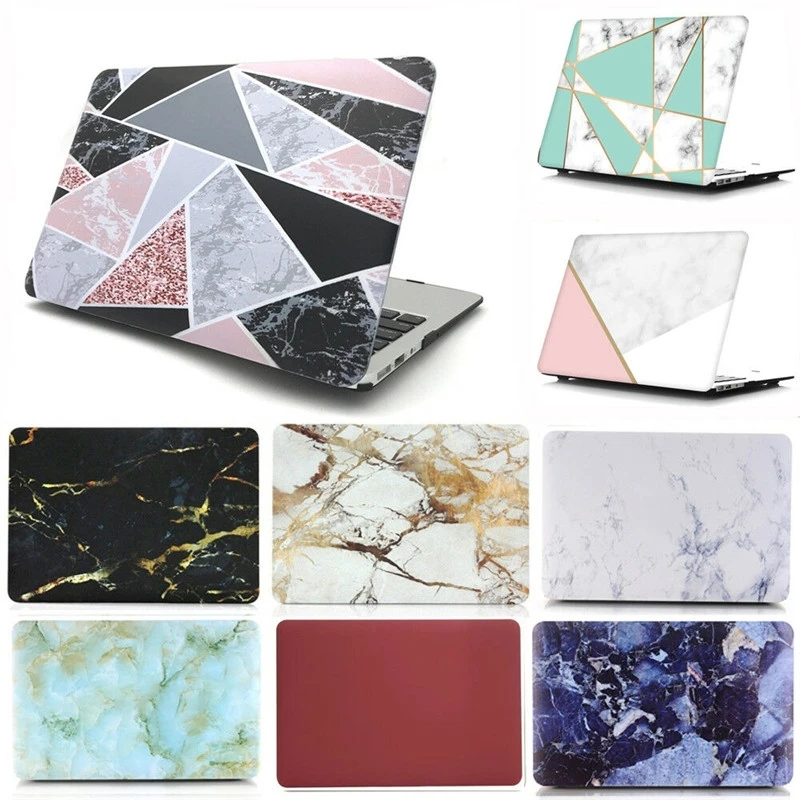 

Marble Clear Laptop Case for Macbook Air 13 A1466 A1369 Cute Matte Glitter Flower Cover for Apple Mac book 13.3 inch A1932 2018