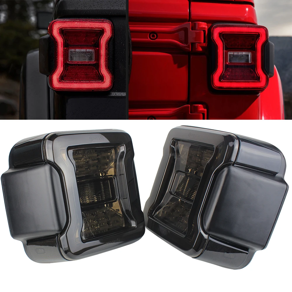 Светодиодный задний фонарь автомобиля светильник США Версия очистки дыма для Jeep Wrangler JL задний тормоз заднего хода светильник Габаритные огни