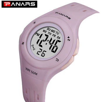 

PANARS Kids Digital Watch LED Fashion 5 Bar Waterproof Wristwatch Alarm Clock Multifunction Chronograph Digital Watch Children