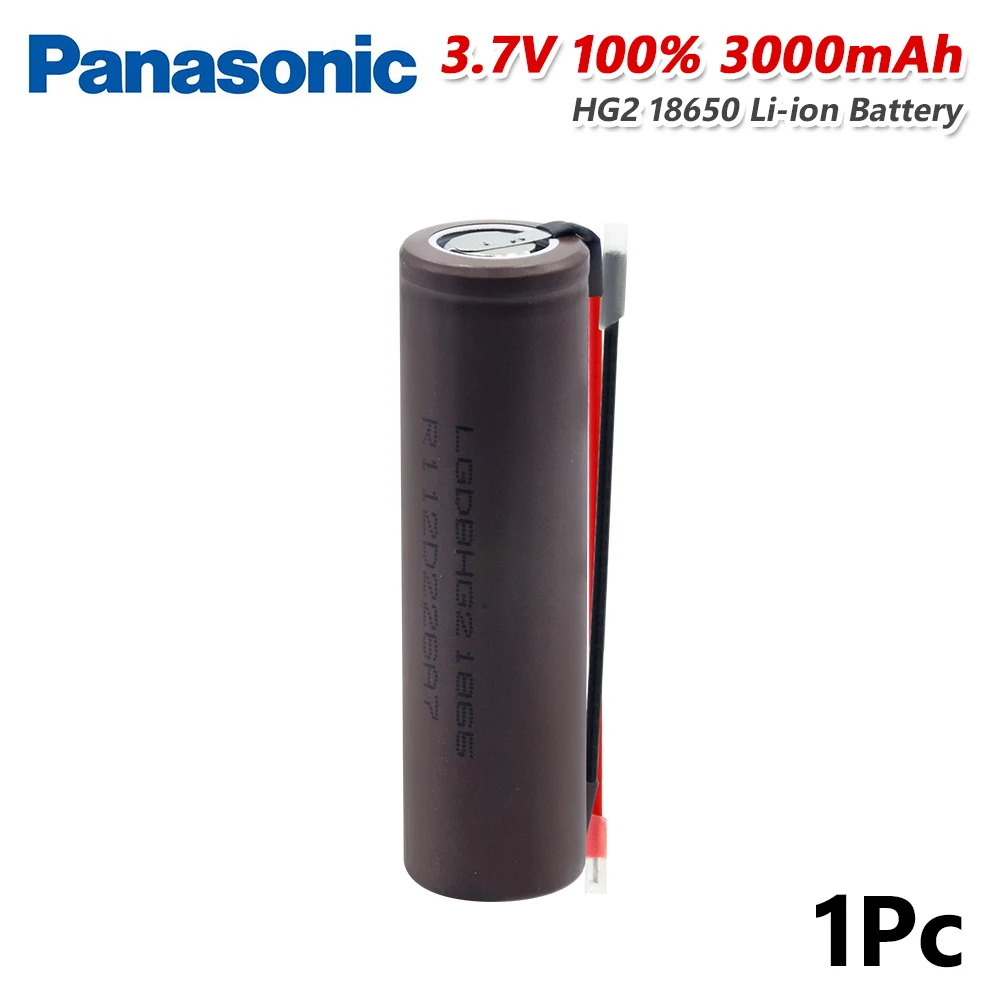 Panasonic High Drain 20A 18650 HG2 высокоразрядный высокий ток+ DIY Linie 3,7 V 3000mAh аккумуляторная батарея для Vape