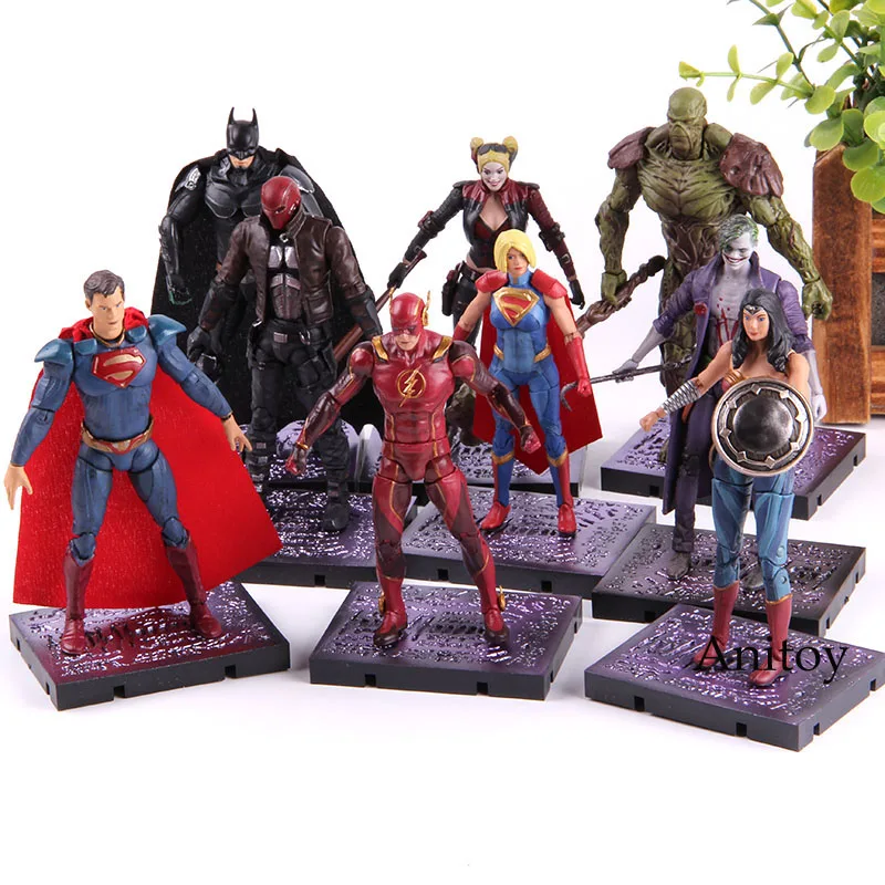 Injustice League 2 Swamp Thing Wonder Woman Superman The Joker Harley Quinn the Flash Batman DC Com