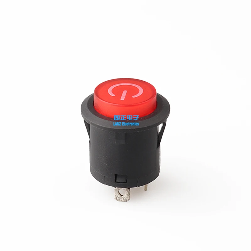 PBS-422AD кнопочный переключатель с самоконтрящаяся с светильник красный черный переключатель - Цвет: RED button