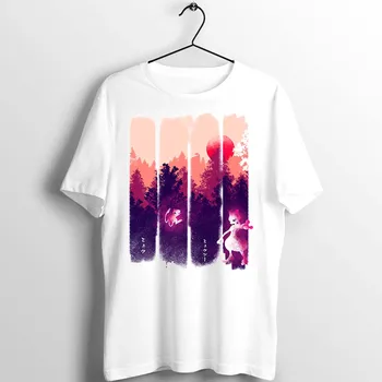 

Unisex Men Women T Shirt Mewtwo and Mew Watercolor Artwork Art Printed Tee accept custom t shirt basic casual loose clothing