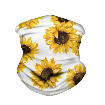 

HYCOOL Motorcycle Balaclava Floral Sunflower Print Magic Headband Outdoor Walking Sport Cycling Windproof Warmer Scarf Balaclava